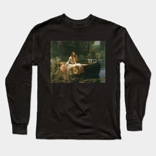 The Lady of Shalott (On Boat) by John William Waterhouse Long Sleeve T-Shirt